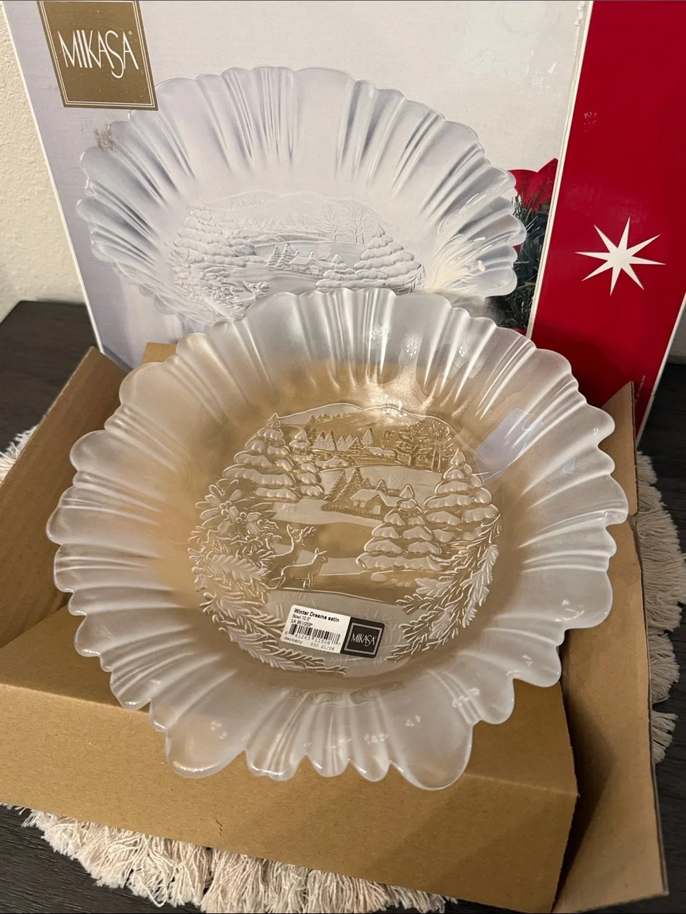 Mikasa 1990 Vintage Winter Dreams made in Germany Christmas holiday  NWT